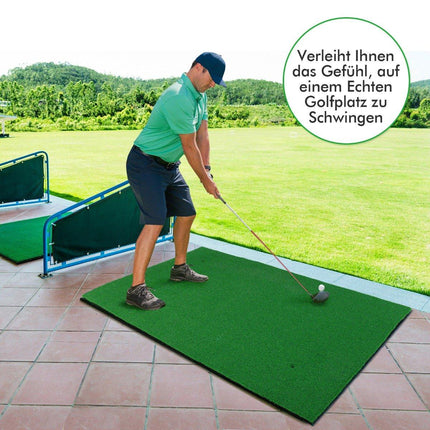 Golfová odpalová podložka, standardní tréninková s realistickým povrchem, 1.5 x 1m, zelená