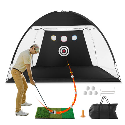Golf Practice Net 10x7 ft With Target And Mat Set