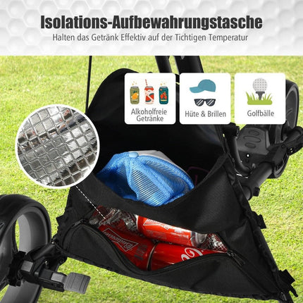Golfový vozík, 3kolový, skládací hliníkový, šedá