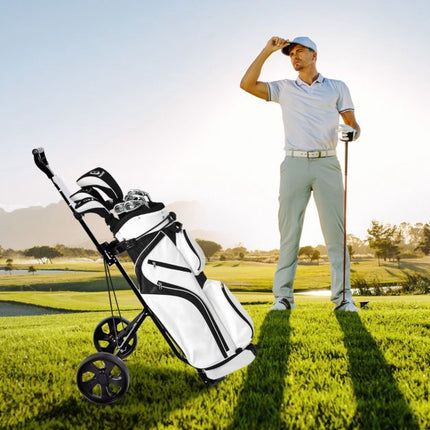 Golfový vozík, skládací 2kolový ocelový rám, tabulka na skóre
