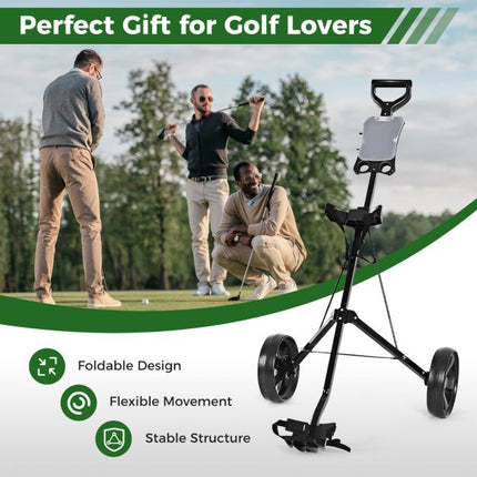 Golfový vozík, skládací 2kolový ocelový rám, tabulka na skóre