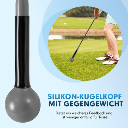 Tréninková pomůcka na golfový švih, 100cm, zatížená hlava, šedá