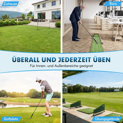 Tréninková pomůcka na golfový švih, 120cm, zatížená hlava, šedá