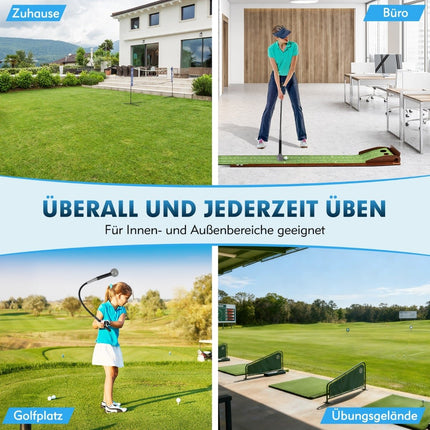 Tréninková pomůcka na golfový švih, 80cm, zatížená hlava, šedá