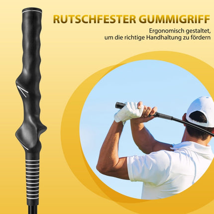 Tréninková pomůcka na golfový švih, 80cm, zatížená hlava, žlutá