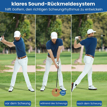 Trenažér golfového švihu s protiskluzovým gripem – černá, 80 cm