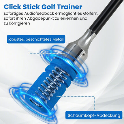 Trenažér golfového švihu s protiskluzovým gripem, modrá, 80 cm