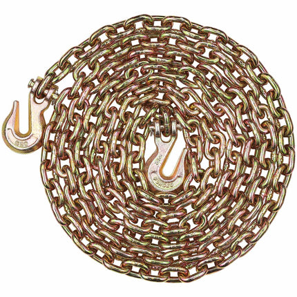 Grade 80 Binder Tow Chain 5/16 in x 14.2 ft, 4900 lb, Grab Hooks