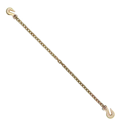 Grade 80 Tow Chain With Grab Hooks, 3/8 in x 10.3 ft, 7100 lb WLL