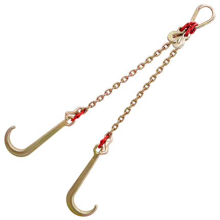 Grade 80 V-Bridle Tow Chain 8 mm x 60 cm, TJ Hooks