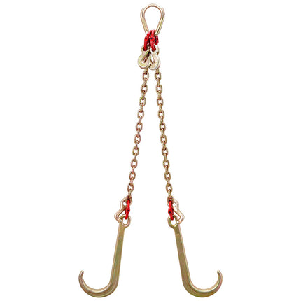 Grade 80 V-Bridle Tow Chain 8 mm x 60 cm, TJ Hooks