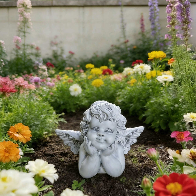 Socha náhrobního anděla, 31 cm, polyresin, odolná počasí