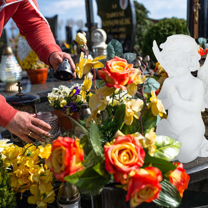 Grave angel praying