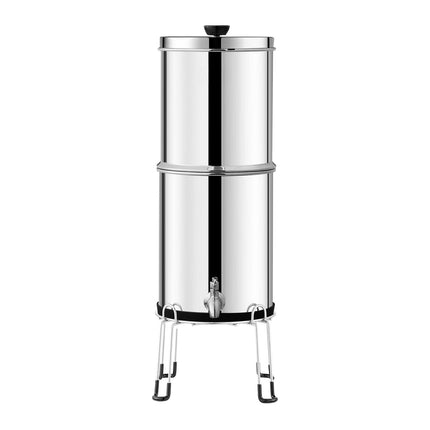 Gravity-Fed Water Filter System, 2.25 gal, Stainless Steel, 2 Filters