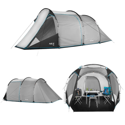 Graues Campingzelt, 2 Personen, wasserdicht
