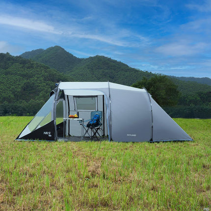 Graues Campingzelt, 2 Personen, wasserdicht