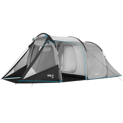 Graues Campingzelt, 2 Personen, wasserdicht
