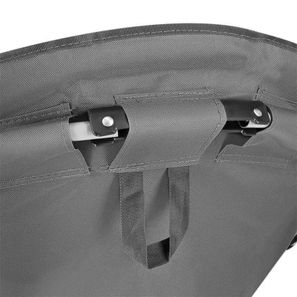 Šedá skládací kempingová židle, lehká, přenosná