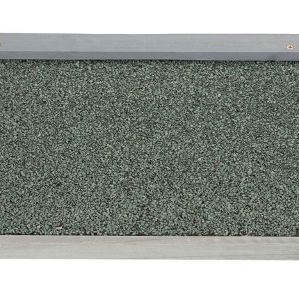 Gray bird table on post