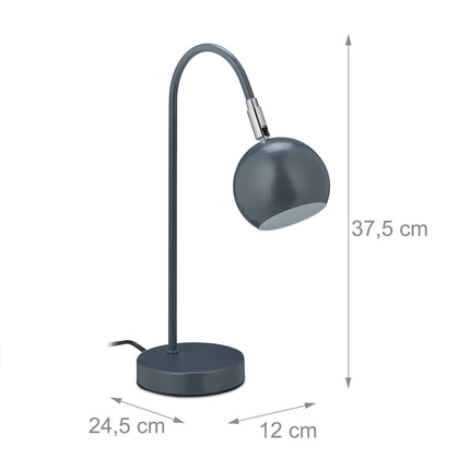 Šedá stolní lampa