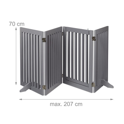 Šedá bezpečnostní zábrana s dvířky 70 cm