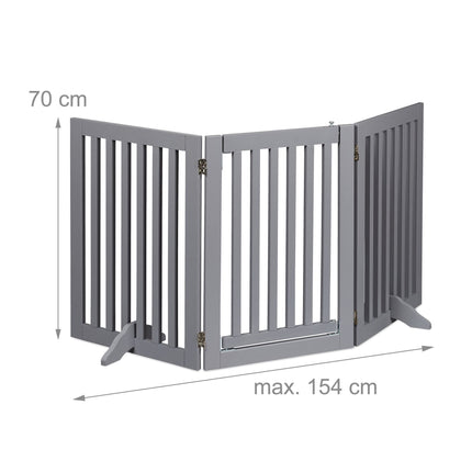 Šedá bezpečnostní zábrana s dvířky 70 cm