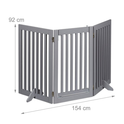 Graues Sicherheitstor mit Tür 92 cm