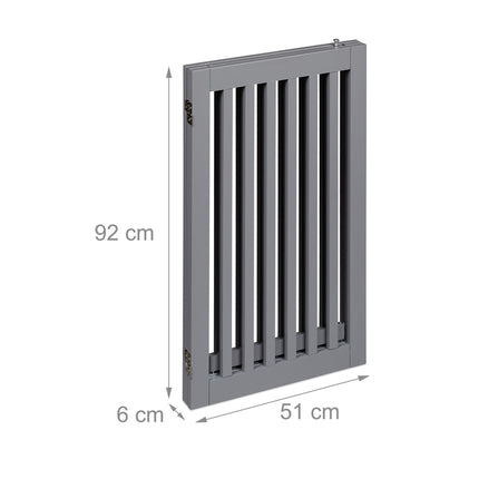 Graues Sicherheitstor mit Tür 92 cm