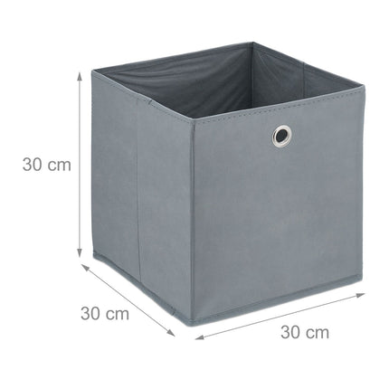 Šedý úložný box - 4 ks
