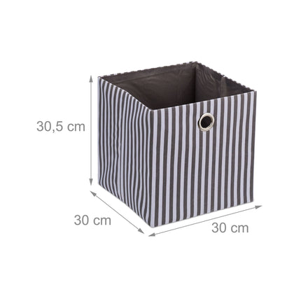 Šedý úložný box, sada 2 ks