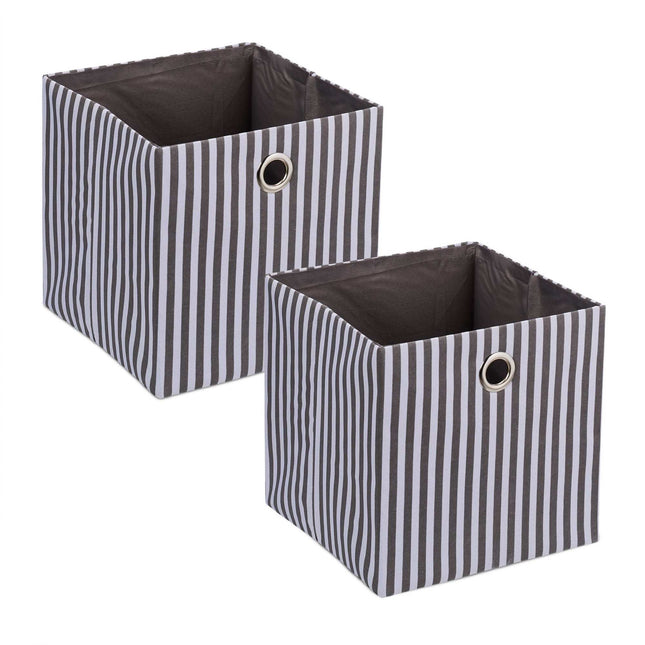 Šedý úložný box, sada 2 ks