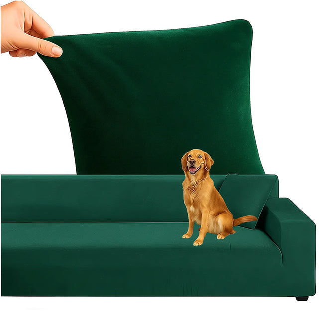 Green Sofa Cover, Stretch Fit 145-185cm