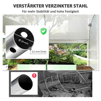 Velký fóliový skleník, 3x2x2m, odolný vůči UV, rolovací boky