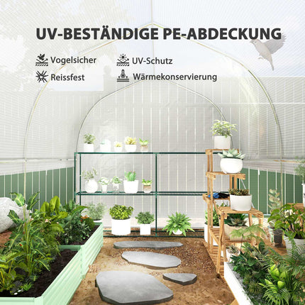 Velký fóliový skleník, 3x2x2m, odolný vůči UV, rolovací boky