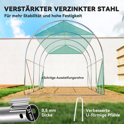 Skleník 3x2x2m s rolovacími bočnicemi a UV ochranou