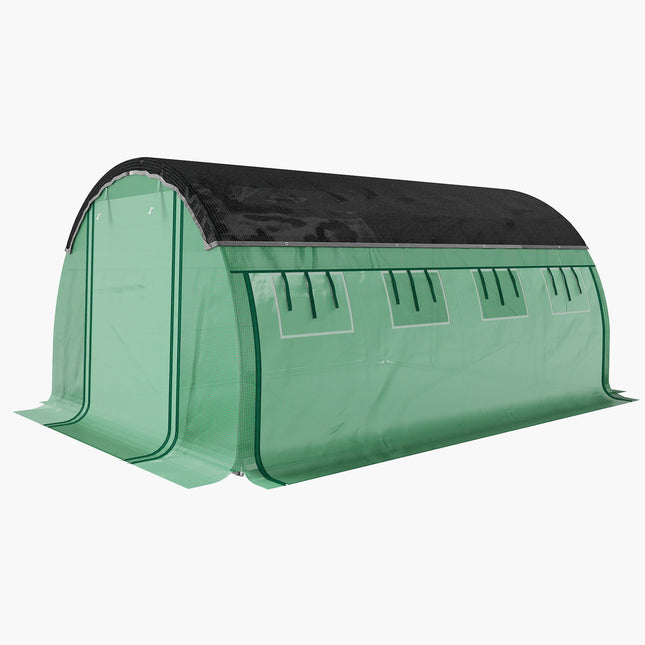 Skleník 4x3x2m, UV odolný, 8 oken, mrazuvzdorný