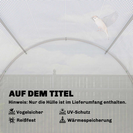 Greenhouse Cover, PE Mesh, 400x200x200 cm, Waterproof