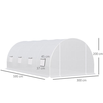 Velký fóliový skleník 600x300x200cm odolný vůči počasí