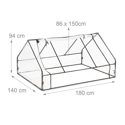 Skleník PVC s velkými dveřmi