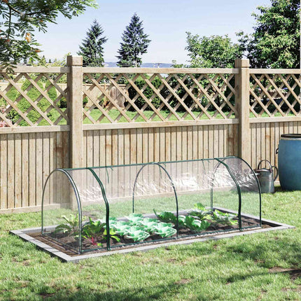 Skleník z oceli a PVC s dveřmi – pařeniště 250x100x80cm