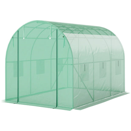 Skleník 3x2x2m, UV odolný, rolovací dveře, 6 oken