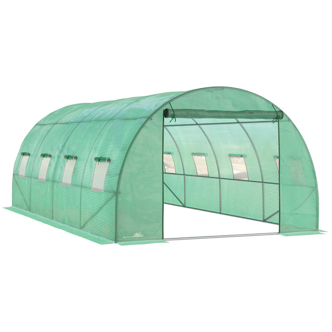 Modulární skleník 6x3x2 m, odolný vůči UV, s rolovacími bočnicemi