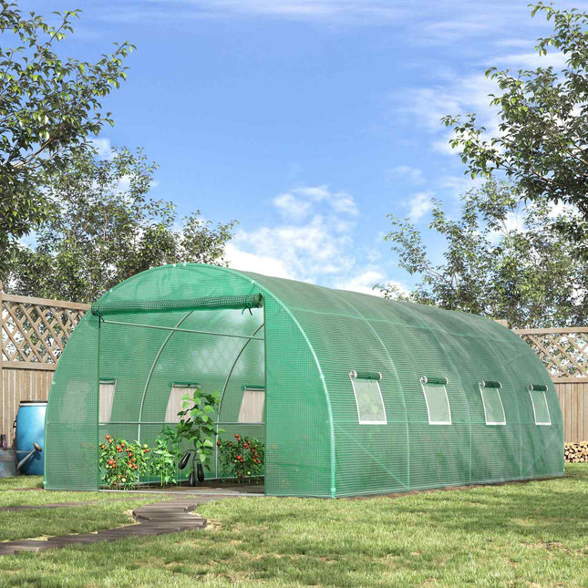 Modulární skleník 6x3x2 m, odolný vůči UV, s rolovacími bočnicemi