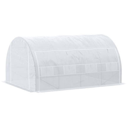 Fólie na skleník s UV ochranou, 3.97x3.02x2m, odolná větru, bílá