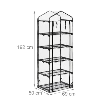 Skleník s 5 policemi na balkon