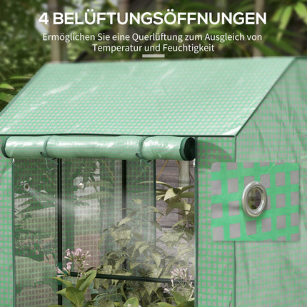 Greenhouse with Roll-Up Door, 100x80x150 cm, UV-Resistant