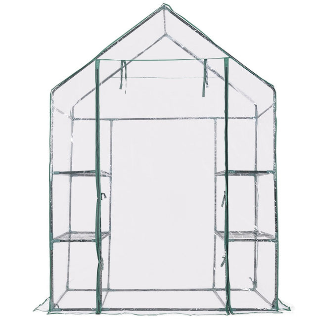 Skleník s policemi, PVC plachta, 143 x 73 x 195 cm
