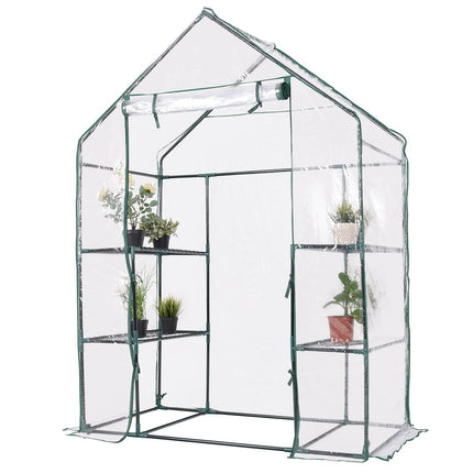 Skleník s policemi, PVC plachta, 143 x 73 x 195 cm