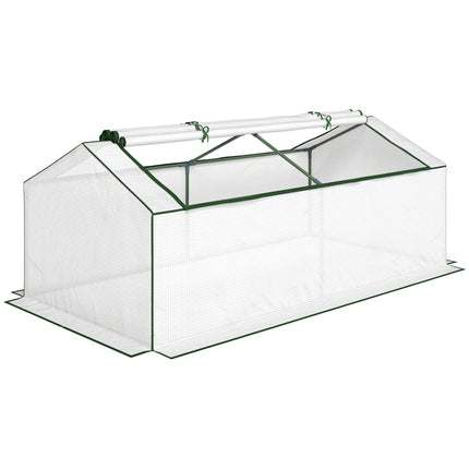Greenhouse with Windows, PE Cover, 180 x 90 x 70 cm, White