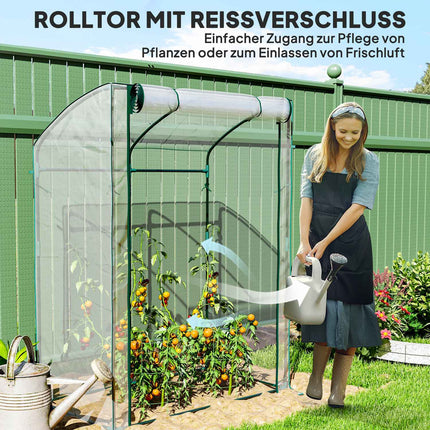 Winterproof Steel greenhouse, Bent roof, 128x70x170cm